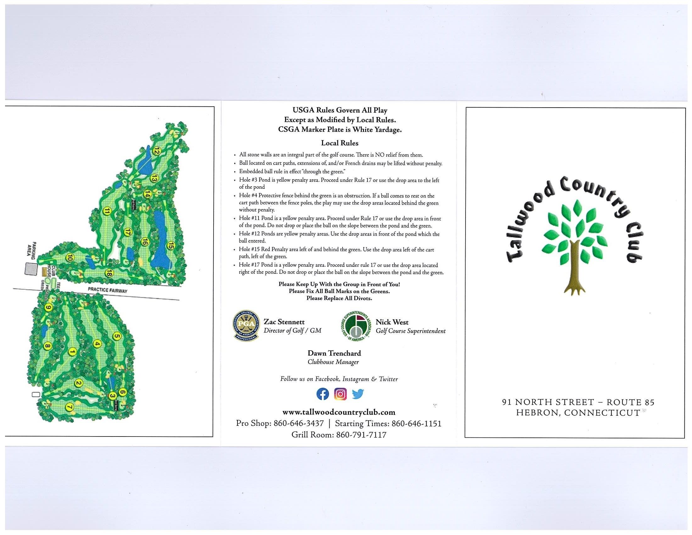 Scorecard Tallwood Country Club